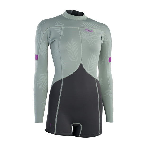 Amaze Shorty 2.0 LS Back Zip ION wetsuit for women for kiteboarding surfing and winging